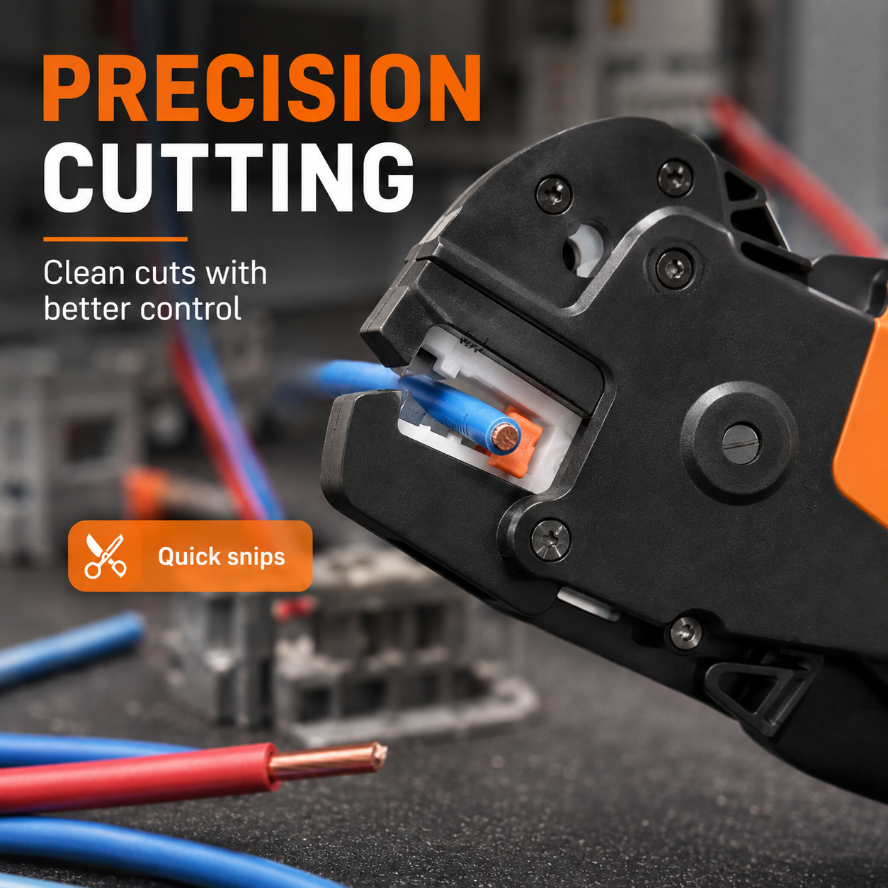 🔧 3-in-1 Self-Adjusting Wire Stripper – Cut, Strip & Crimp Without Switching Tools