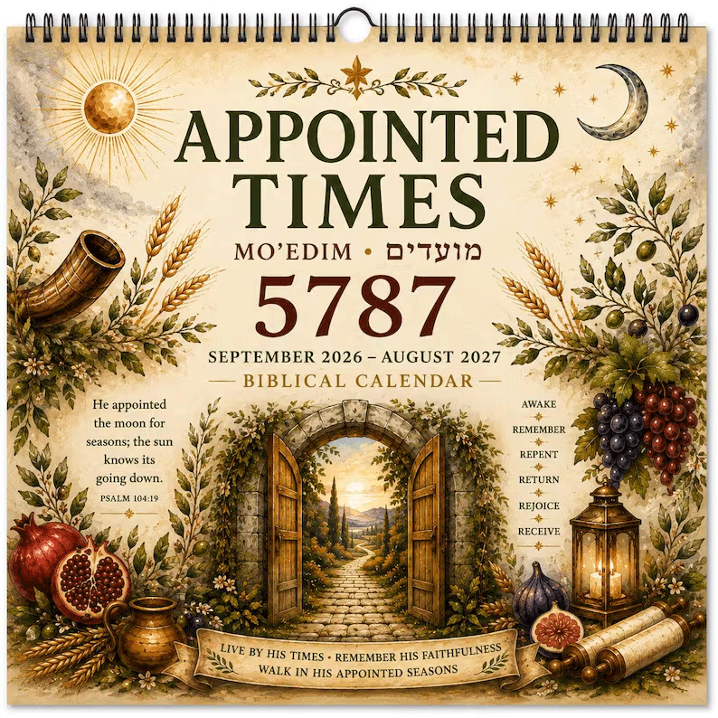 📖 43% OFF | Biblical Hebrew Calendar 5787 (2026–2027) – Appointed Times, Feast Days & Shabbat