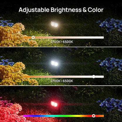 🌈 40% OFF | Smart Solar Color-Changing Landscape Spotlights – App-Controlled 2-Pack