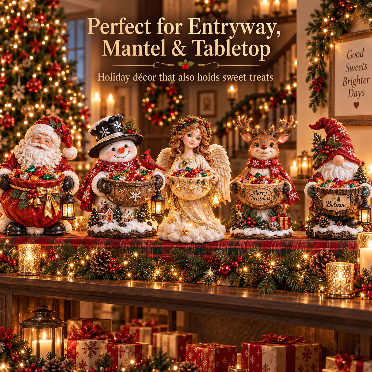 🔥 Limited-Time 49% OFF – Lighted Christmas Candy Bowl Collection – 5 Festive Holiday Designs