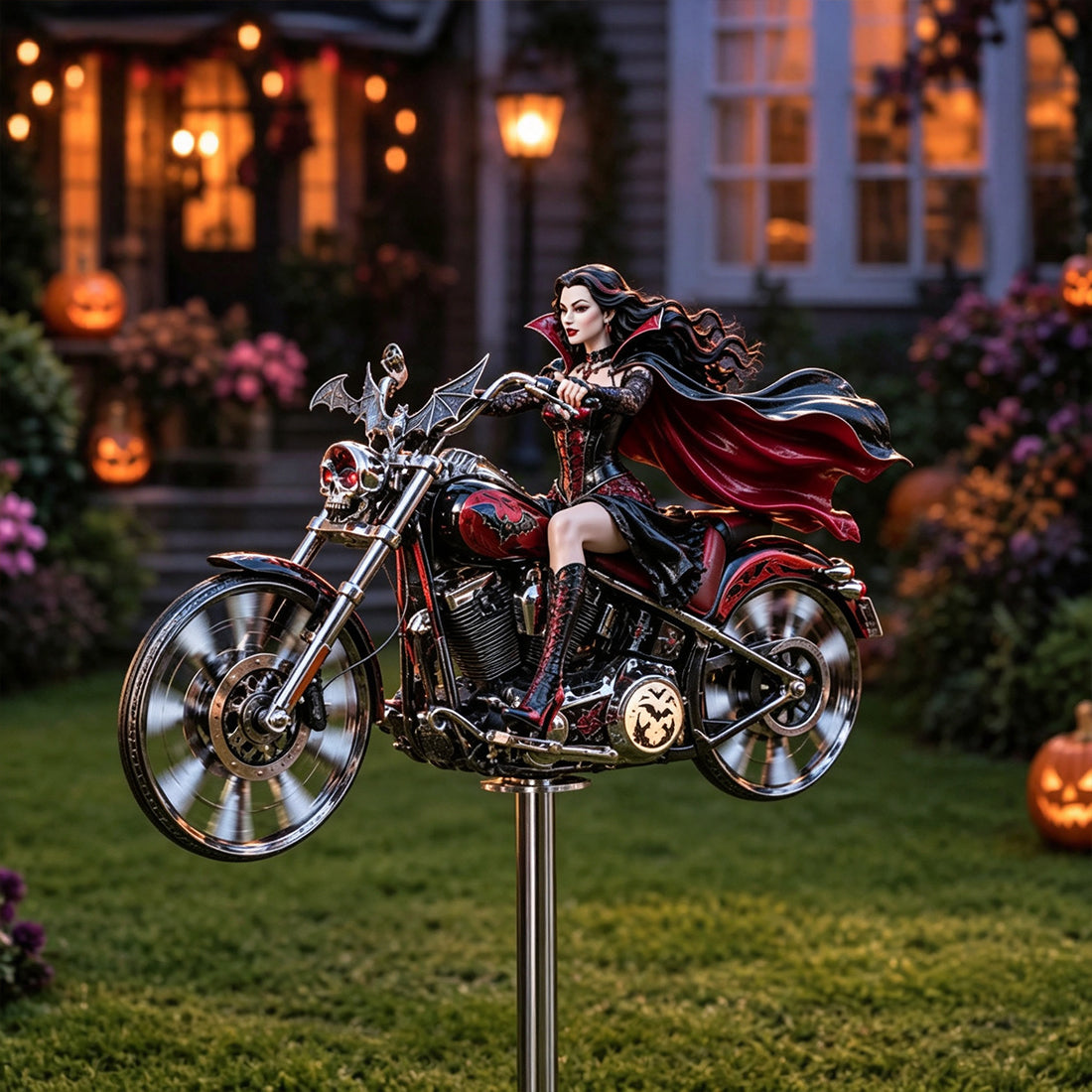 TODAY'S SPECIAL OFFER-50% OFF🔥 HALLOWEEN MOTORCYCLE-THEMED GARDEN WINDMILL