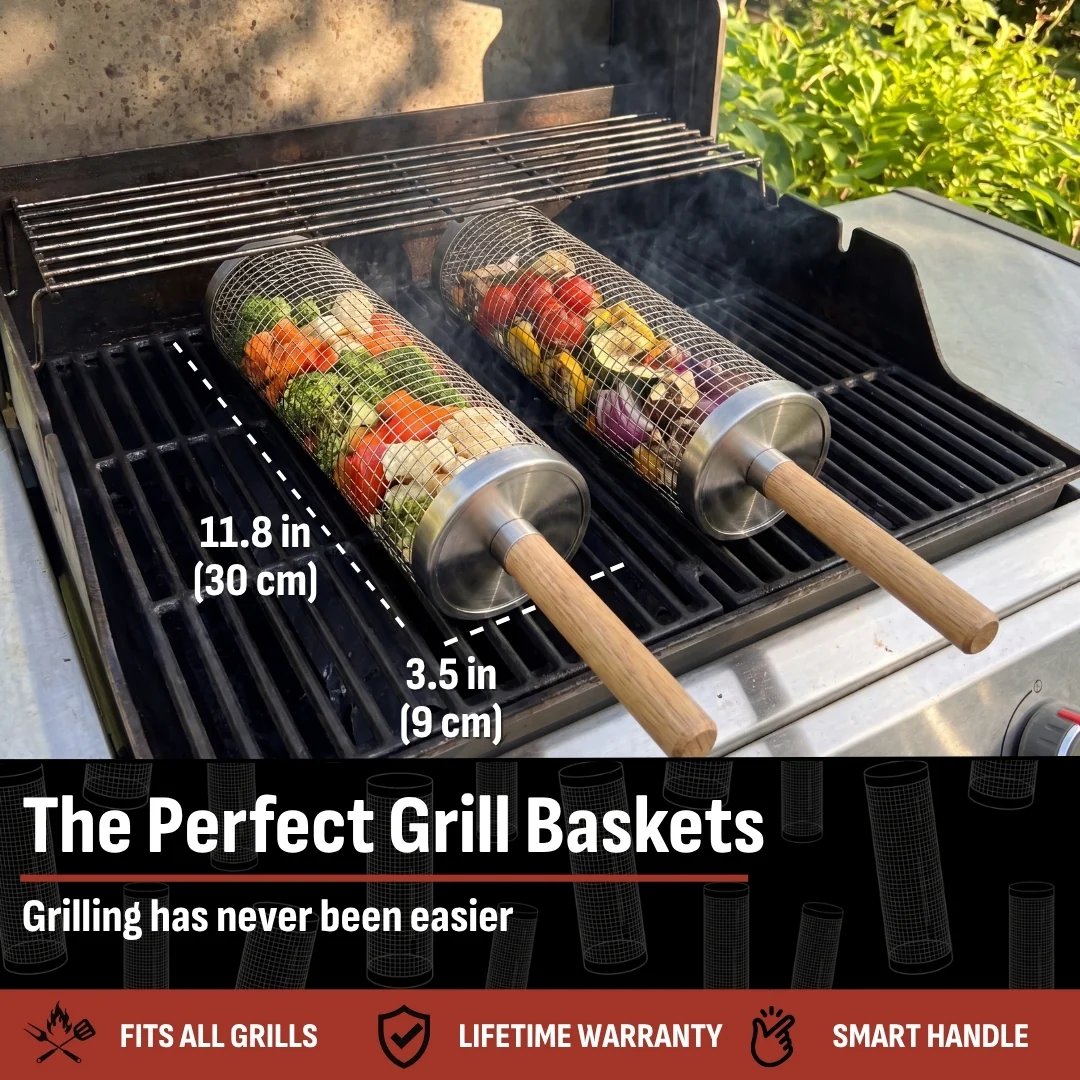 ROLLING GRILL BASKET