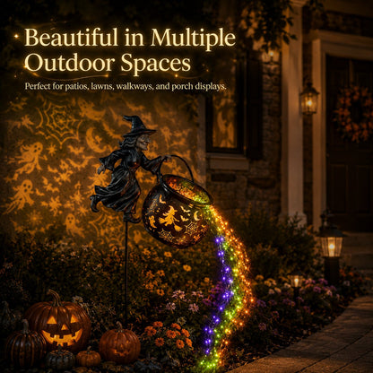 🔥Limited time 55% OFF🎃 Halloween Witch Cauldron Garden Light – Magical Outdoor Yard Decor 🧙‍♀️