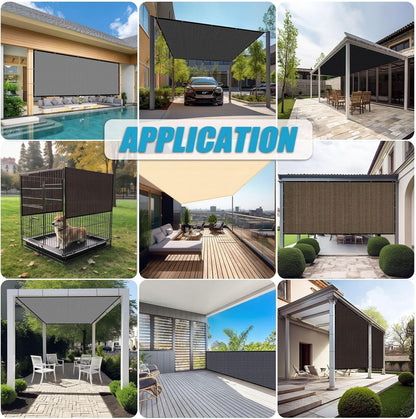 🔥Summer Hot Sale Promotion-49% OFF🌞-90% Blackout Cloth (Black) - 10 x 13ft UV-Resistant Shade Net with Reinforced Rivets