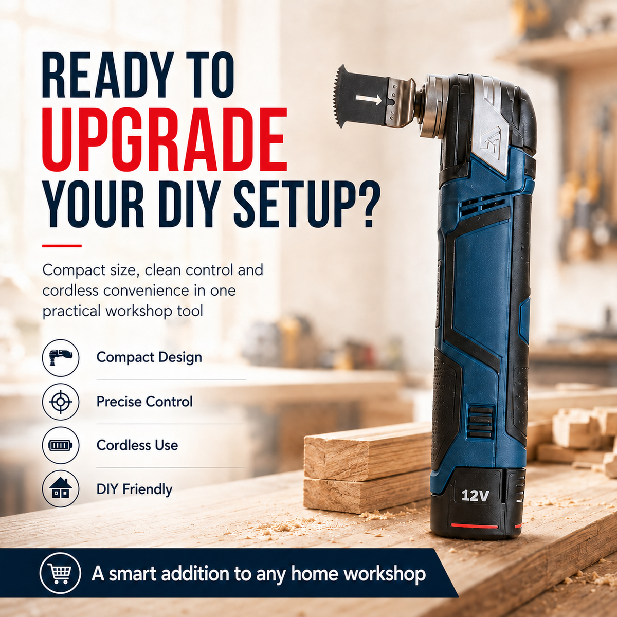 🔥 Limited-Time Offer! 49% OFF - 🔧 12V Cordless Precision Cutter – Compact Multi-Function DIY Detail & Plunge Cutting Tool