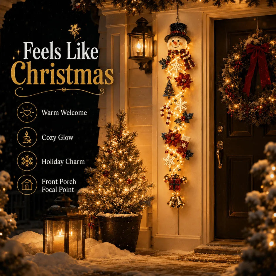 🎄 48% OFF – MerryCascade™ Light-Up Christmas Door Hanger | 6 Festive Designs ✨