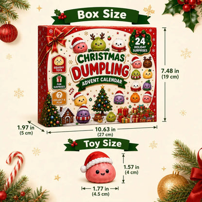 🎁2026 Squishy Advent Calendar – 24 Cute Mini Dumplings for Christmas