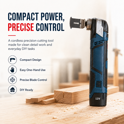 🔥 Limited-Time Offer! 49% OFF - 🔧 12V Cordless Precision Cutter – Compact Multi-Function DIY Detail & Plunge Cutting Tool