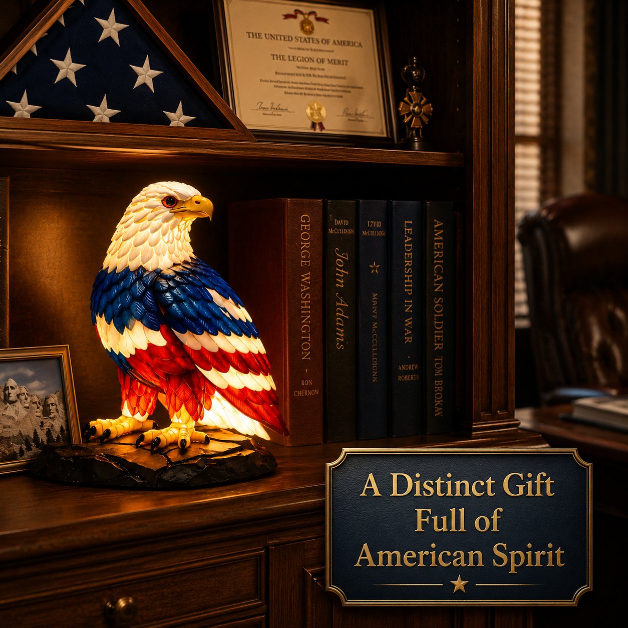 🔥Limited time 55% 🇺🇸 Patriotic Eagle LED Table Lamp 🦅 Proud American Home Decor – Buy 2 & Get Free Shipping