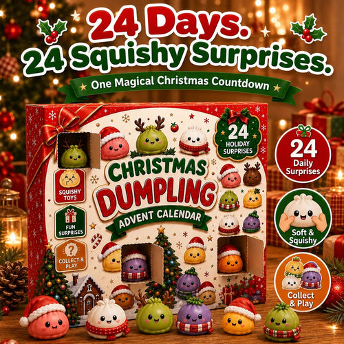 🎁2026 Squishy Advent Calendar – 24 Cute Mini Dumplings for Christmas