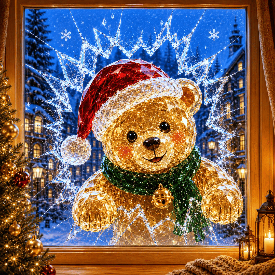 🎄Crystal Christmas Break-In Window Decal