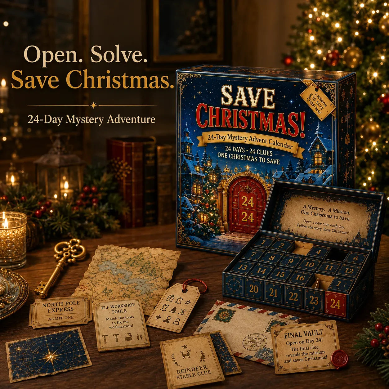 🎄 50% OFF – 24 Days. 24 Clues. One Mystery to Solve. 🕵️