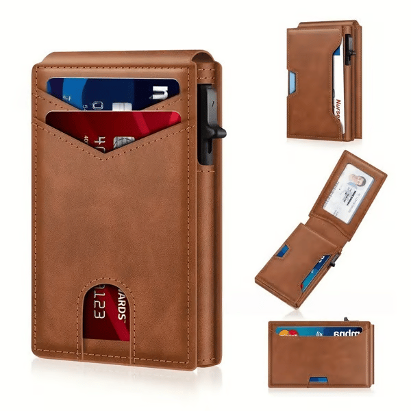 ⚡70K+ Sold – Men’s Pop-Up RFID Slim Wallet🔥
