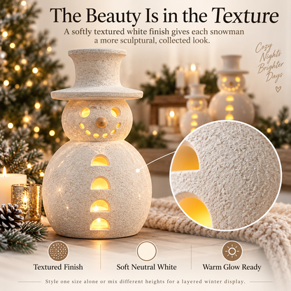 🤍 40% OFF | Neutral Snowman Glow Decor – Beautiful by Day, Magical by Night