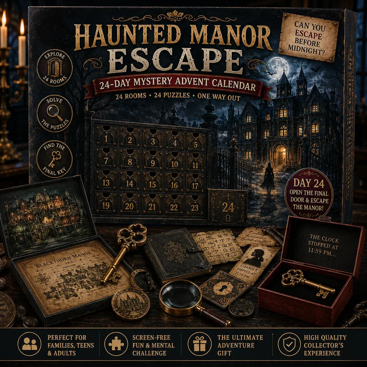 🎄 50% OFF – 24 Days. 24 Clues. One Mystery to Solve. 🕵️