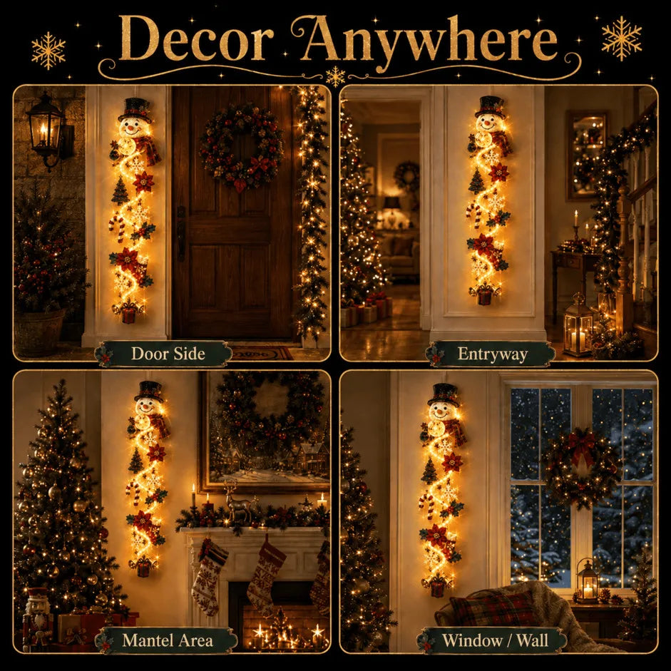 🎄 48% OFF – MerryCascade™ Light-Up Christmas Door Hanger | 6 Festive Designs ✨
