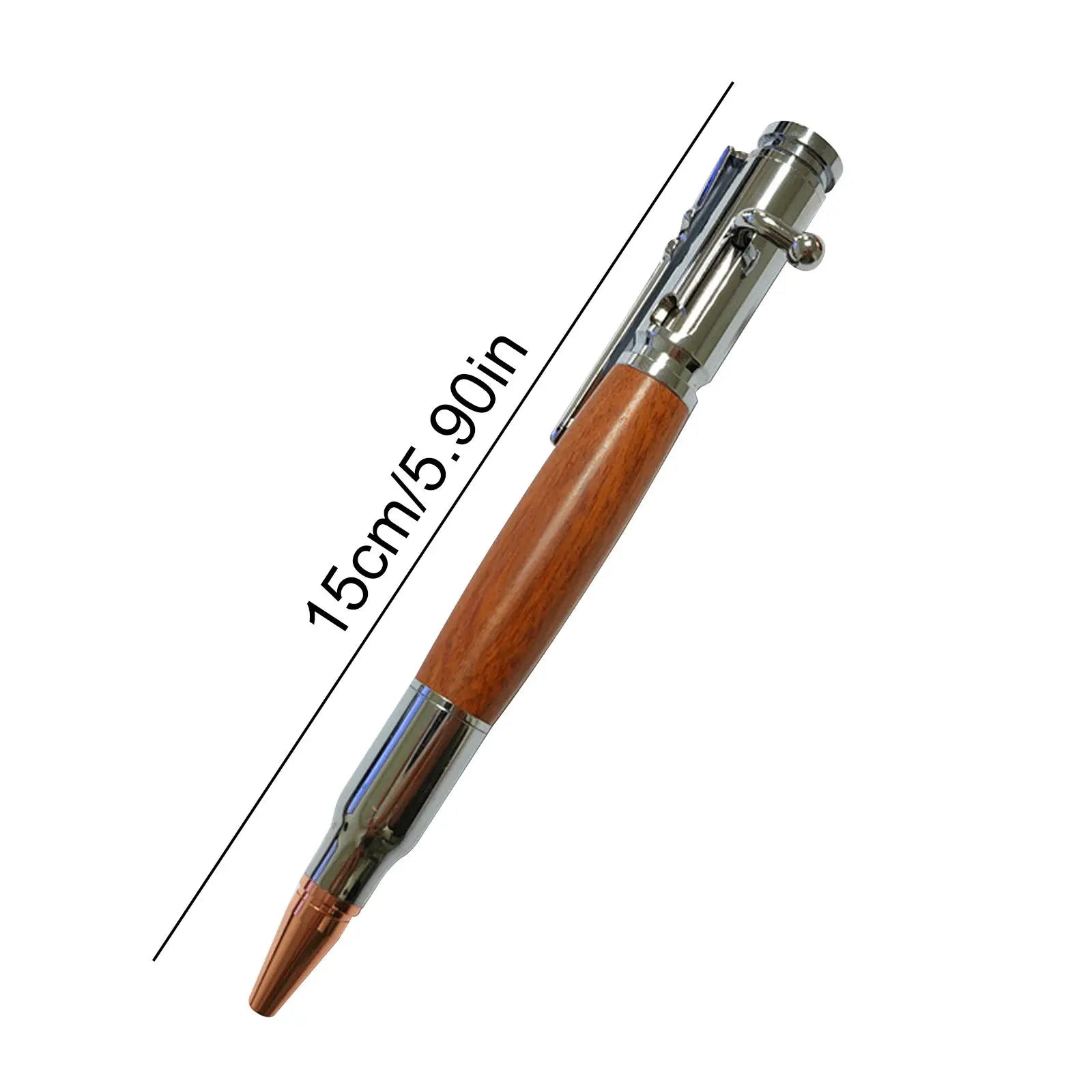 🖊 Handmade Bolt Action Wooden Bullet Pen | Real Wood & Bullet Casing