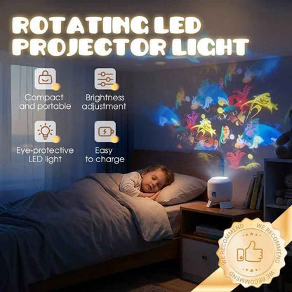 🔥 2026 Upgraded Colorful Rotating LED Projector Light – Create Stunning Party & Festival Effects Instantly