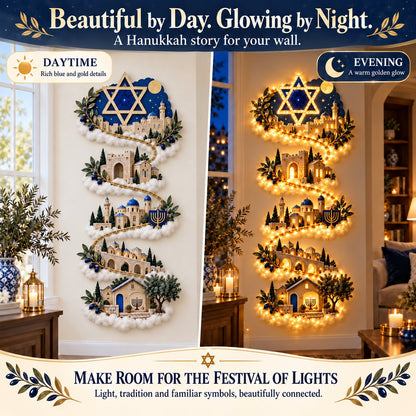 🕎 49% OFF | Glowing Hanukkah Wall Decor – 4 Festival of Lights Designs