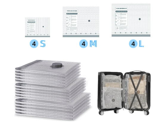 🔥 40% OFF Travel Packing Upgrade | Rechargeable Vacuum Pump + 6 Storage Bags