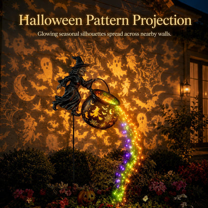 🔥Limited time 55% OFF🎃 Halloween Witch Cauldron Garden Light – Magical Outdoor Yard Decor 🧙‍♀️