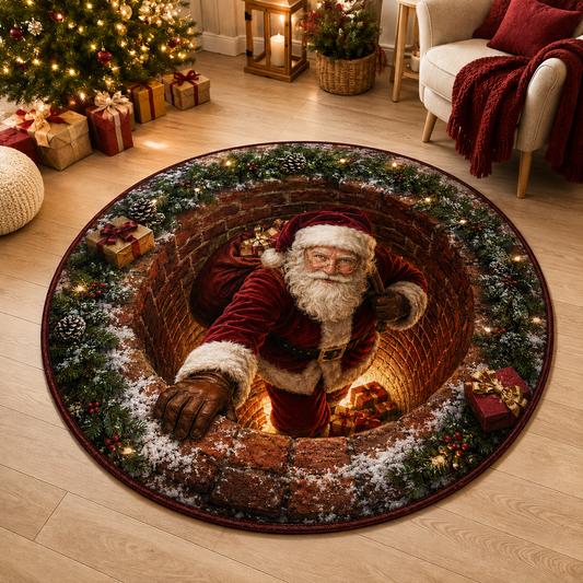 🎄 Christmas 3D Optical Illusion Rug – Turn Your Floor Into a Magical Holiday Portal ✨