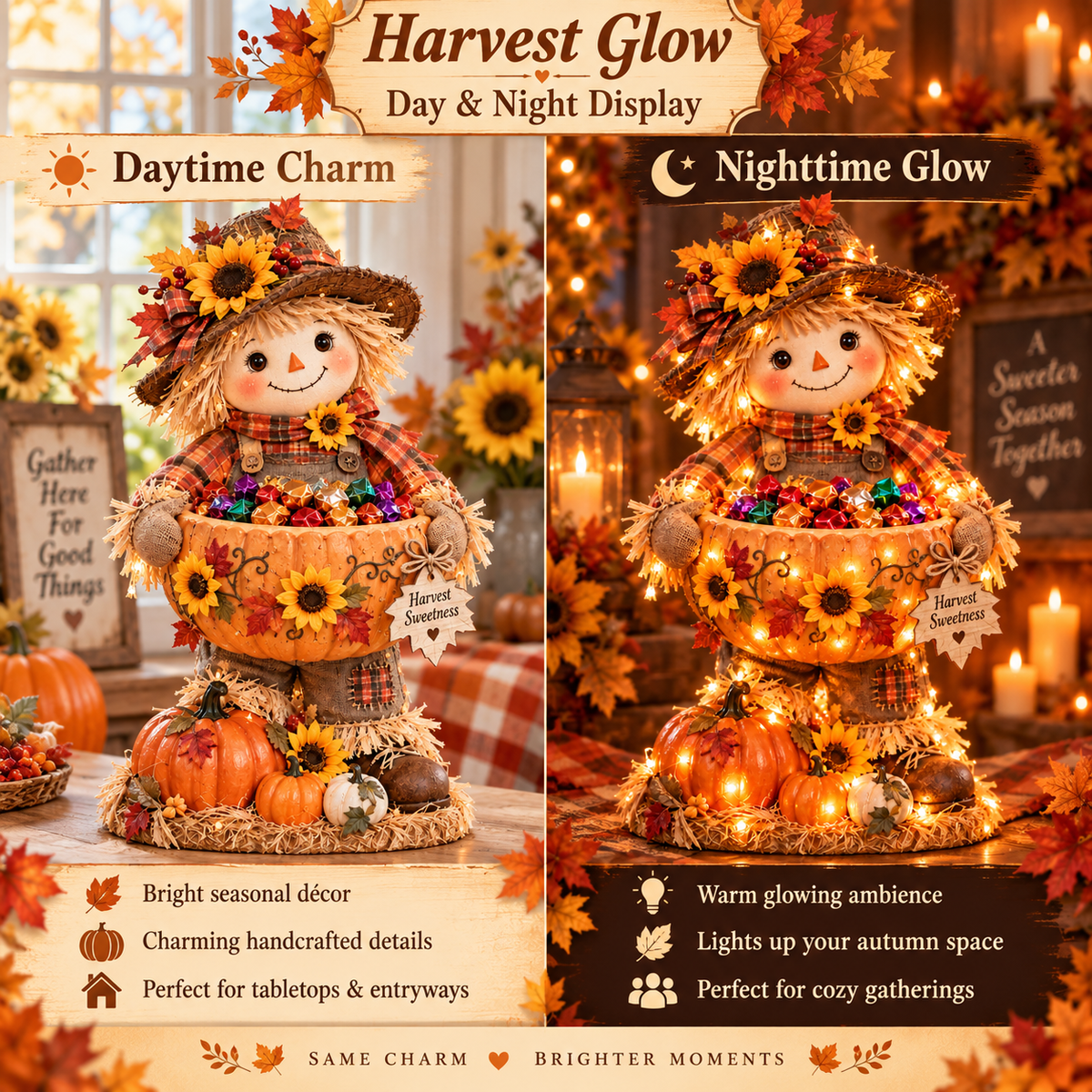🔥 Limited-Time 49% OFF –– Lighted Scarecrow Candy Bowl