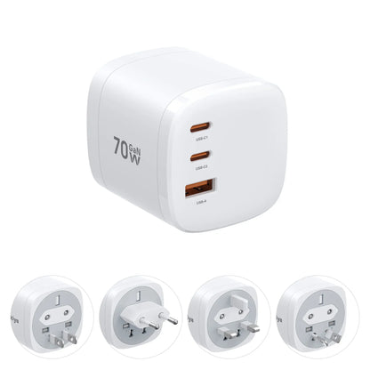 🔥 Limited-Time Offer! 49% OFF - 360° Rotating 4-in-1 Universal Travel Charger | 70W GaN