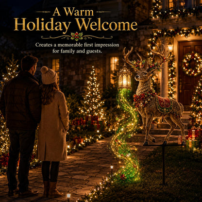 🔥 Limited-Time Offer! 49% OFF - Holiday Yard Special | Light-Up Reindeer Lantern