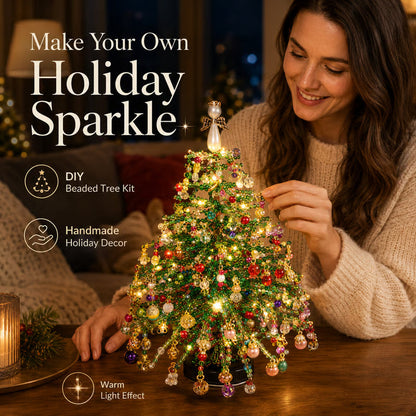 🎄✨ DIY Beaded Christmas Tree Kit 🎅Create Your Own Sparkling Holiday Decoration