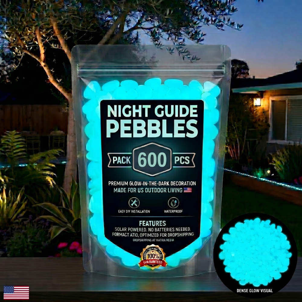 💥The dazzling beauty of the garden at night💥 🌈Colorful glow-in-the-dark garden stones