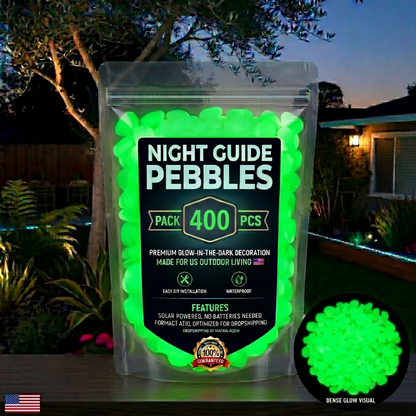 💥The dazzling beauty of the garden at night💥 🌈Colorful glow-in-the-dark garden stones
