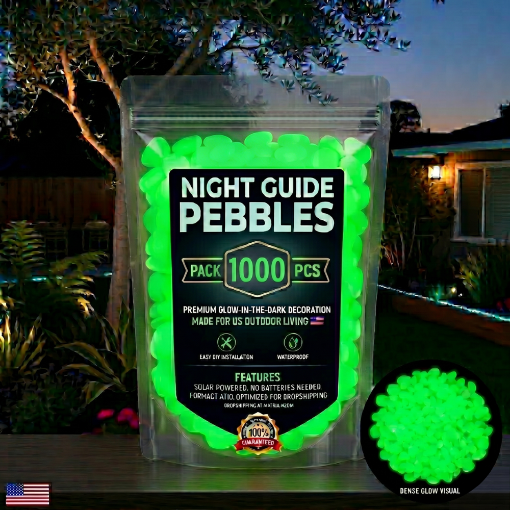 💥The dazzling beauty of the garden at night💥 🌈Colorful glow-in-the-dark garden stones