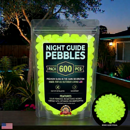 💥The dazzling beauty of the garden at night💥 🌈Colorful glow-in-the-dark garden stones