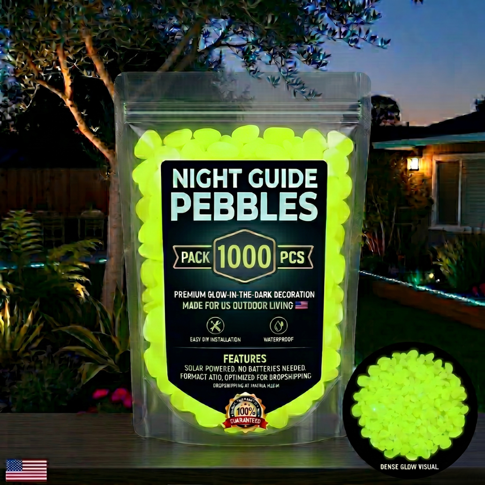 💥The dazzling beauty of the garden at night💥 🌈Colorful glow-in-the-dark garden stones