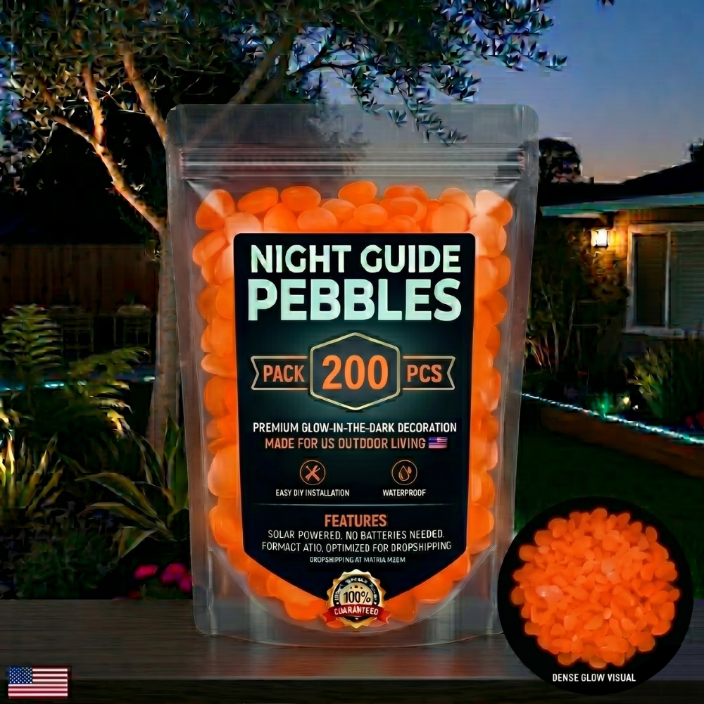 💥The dazzling beauty of the garden at night💥 🌈Colorful glow-in-the-dark garden stones