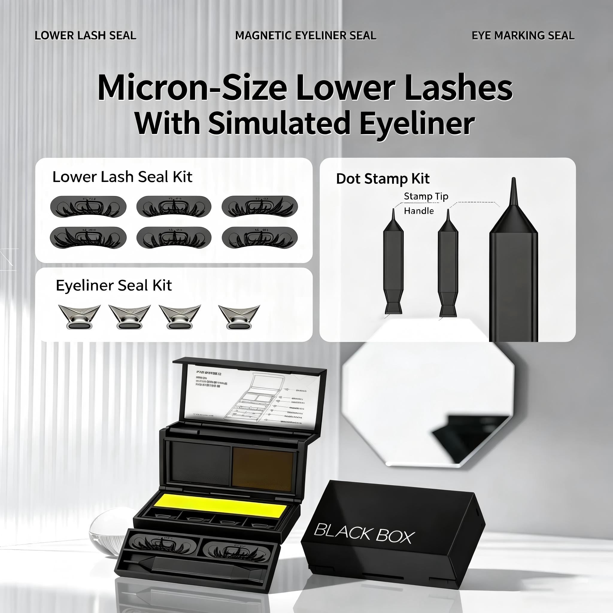 🥳2026 HOT SALE🥳💋50K+ SOLD!🔥 50% OFF! 3-in-1 Kit: Eyeliner and Lower Lash Stamp