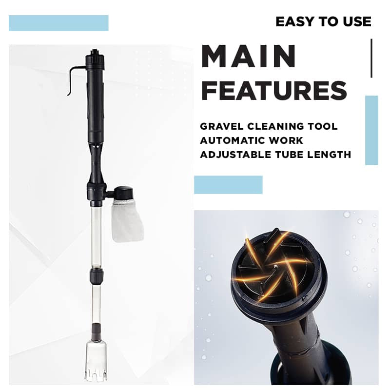 🐠 50% OFF | Electric Aquarium Gravel Cleaner – Easy Debris Removal & Water Change Helper