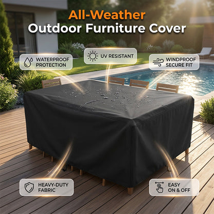 🏡 Hot Sale – All-Weather Patio Furniture Cover | Protect It Year-Round