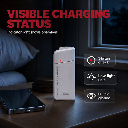 🔥 Limited-Time Offer! Portable Emergency Phone Charger AA Battery Powered Power Bank with LED Flashlight